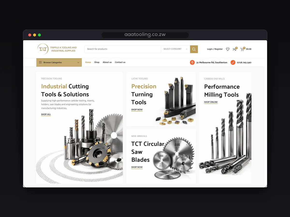 AAA Tooling website by Lemon Media