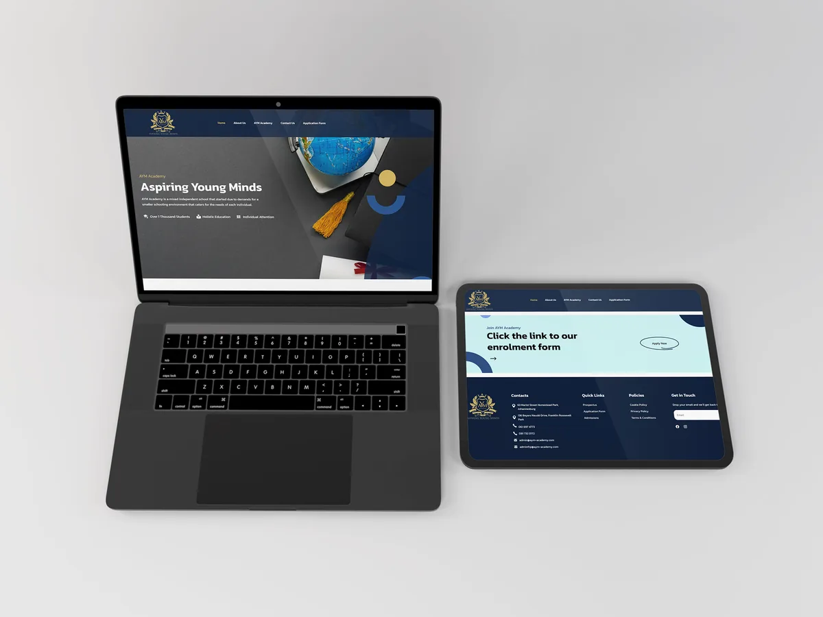 AYM Academy website by Lemon Media