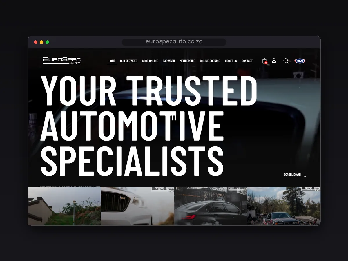 EuroSpec Auto website by Lemon Media