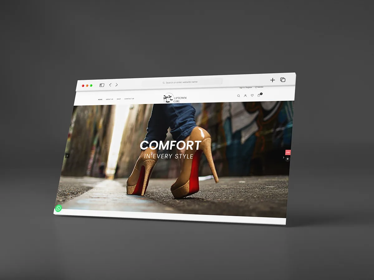 Uptown Girl website by Lemon Media